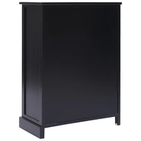 Thumbnail for Sideboard mit 10 Schubladen Schwarz 113x30x79 cm Holz