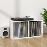 Thumbnail for Schallplatten-Aufbewahrungsbox Weiß 71x34x36 cm Holzwerkstoff