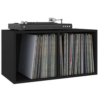 Thumbnail for Schallplatten-Aufbewahrungsbox Schwarz 71x34x36cm Holzwerkstoff