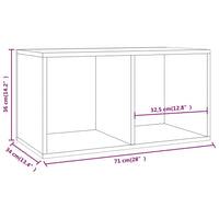 Thumbnail for Schallplatten-Aufbewahrungsbox Schwarz 71x34x36cm Holzwerkstoff