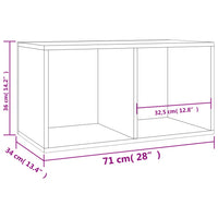 Thumbnail for Schallplatten-Aufbewahrungsbox Betongrau 71x34x36 cm