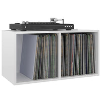 Thumbnail for Schallplatten-Aufbewahrungsbox Hochglanz-Weiß 71x34x36 cm