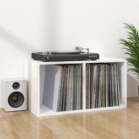 Thumbnail for Schallplatten-Aufbewahrungsbox Hochglanz-Weiß 71x34x36 cm