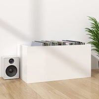 Thumbnail for Schallplatten-Aufbewahrungsbox Hochglanz-Weiß 71x34x36 cm