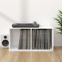 Thumbnail for Schallplatten-Aufbewahrungsbox Hochglanz-Weiß 71x34x36 cm