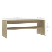 Thumbnail for Couchtisch Sonoma-Eiche 100x40x40 cm Holzwerkstoff