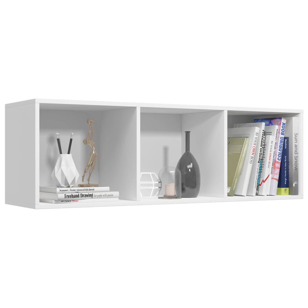 Bücherregal/TV-Schrank Weiß 36x30x114 cm Holzwerkstoff