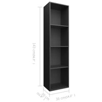 Thumbnail for Bücherregal/TV-Schrank Schwarz 36x30x143 cm Holzwerkstoff