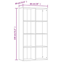 Thumbnail for Bücherregal/Sideboard Sonoma-Eiche 66×30×130 cm Holzwerkstoff