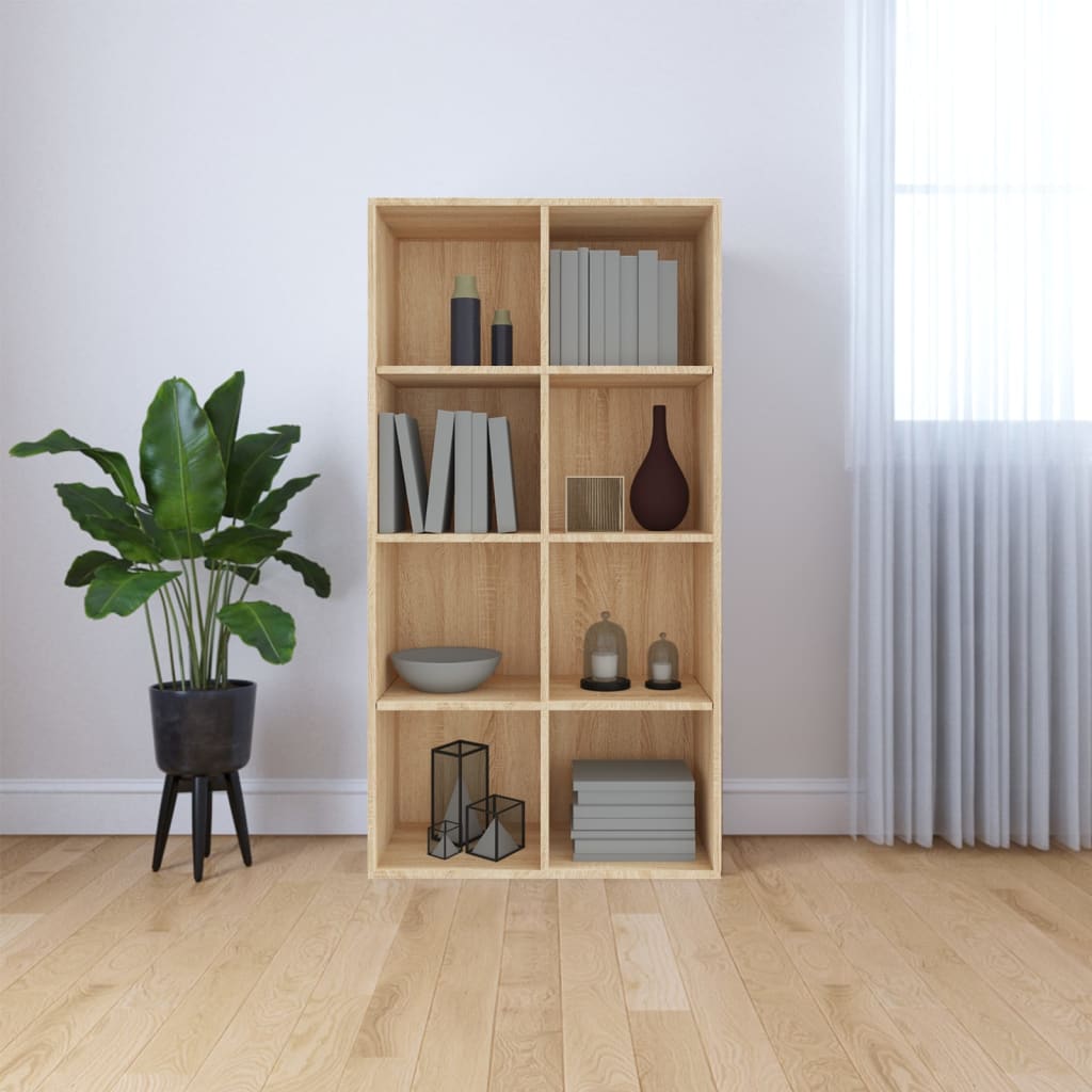 Bücherregal/Sideboard Sonoma-Eiche 66×30×130 cm Holzwerkstoff