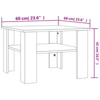 Thumbnail for Couchtisch Betongrau 60x60x42 cm Holzwerkstoff
