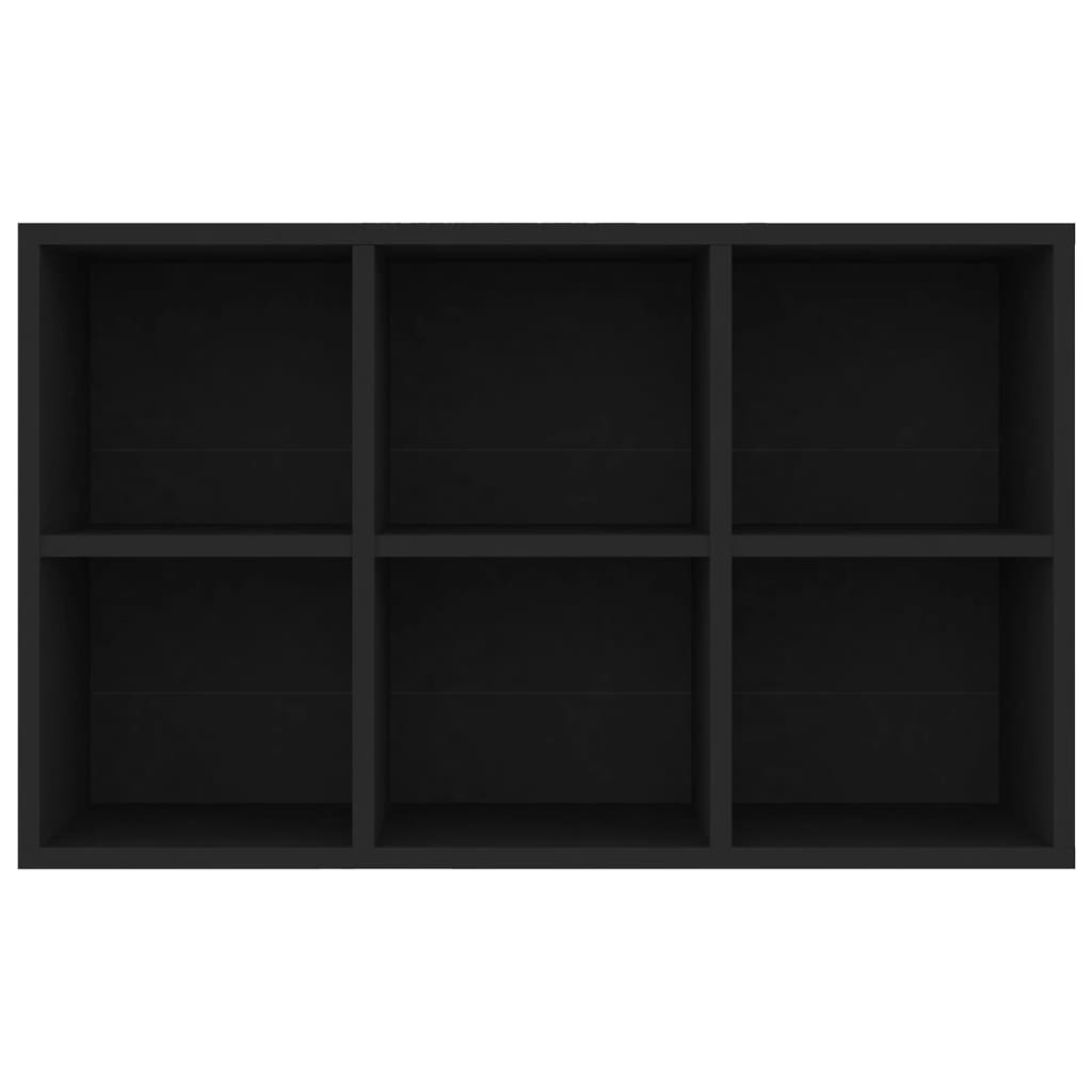 Bücherregal/Sideboard Schwarz 66x30x98 cm Holzwerkstoff