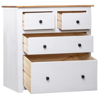 Thumbnail for Sideboard Weiß 80x40x83 cm Kiefernholz Panama