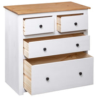 Thumbnail for Sideboard Weiß 80x40x83 cm Kiefernholz Panama