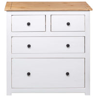 Thumbnail for Sideboard Weiß 80x40x83 cm Kiefernholz Panama