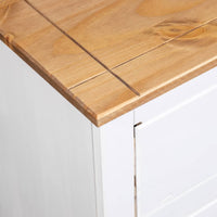 Thumbnail for Sideboard Weiß 80x40x83 cm Kiefernholz Panama