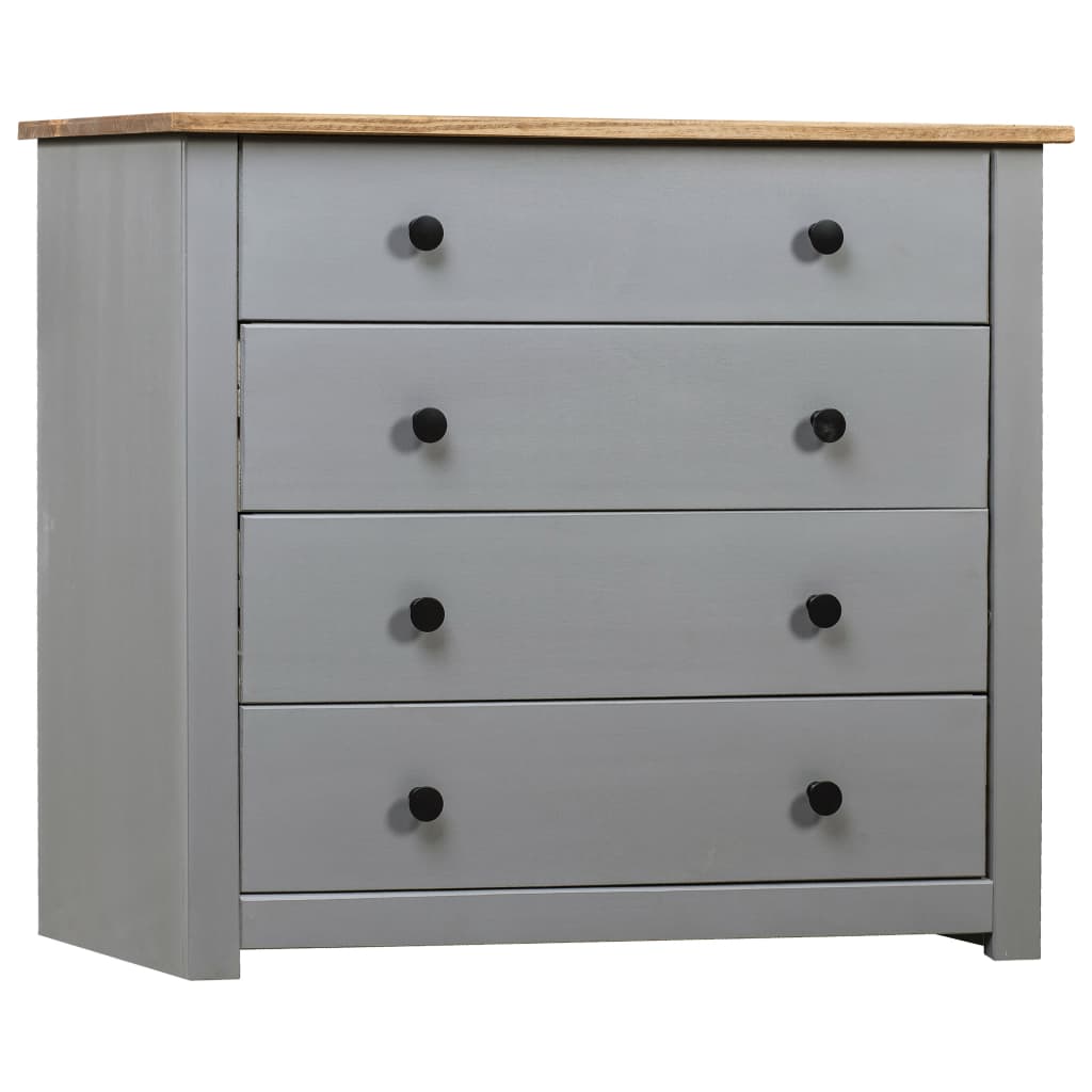 Sideboard Grau 80x40x73 cm Kiefernholz Panama