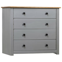 Thumbnail for Sideboard Grau 80x40x73 cm Kiefernholz Panama
