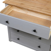Thumbnail for Sideboard Grau 80x40x73 cm Kiefernholz Panama
