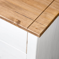 Thumbnail for Beistellschrank Weiß 80×40×73 cm Panama-Kiefer