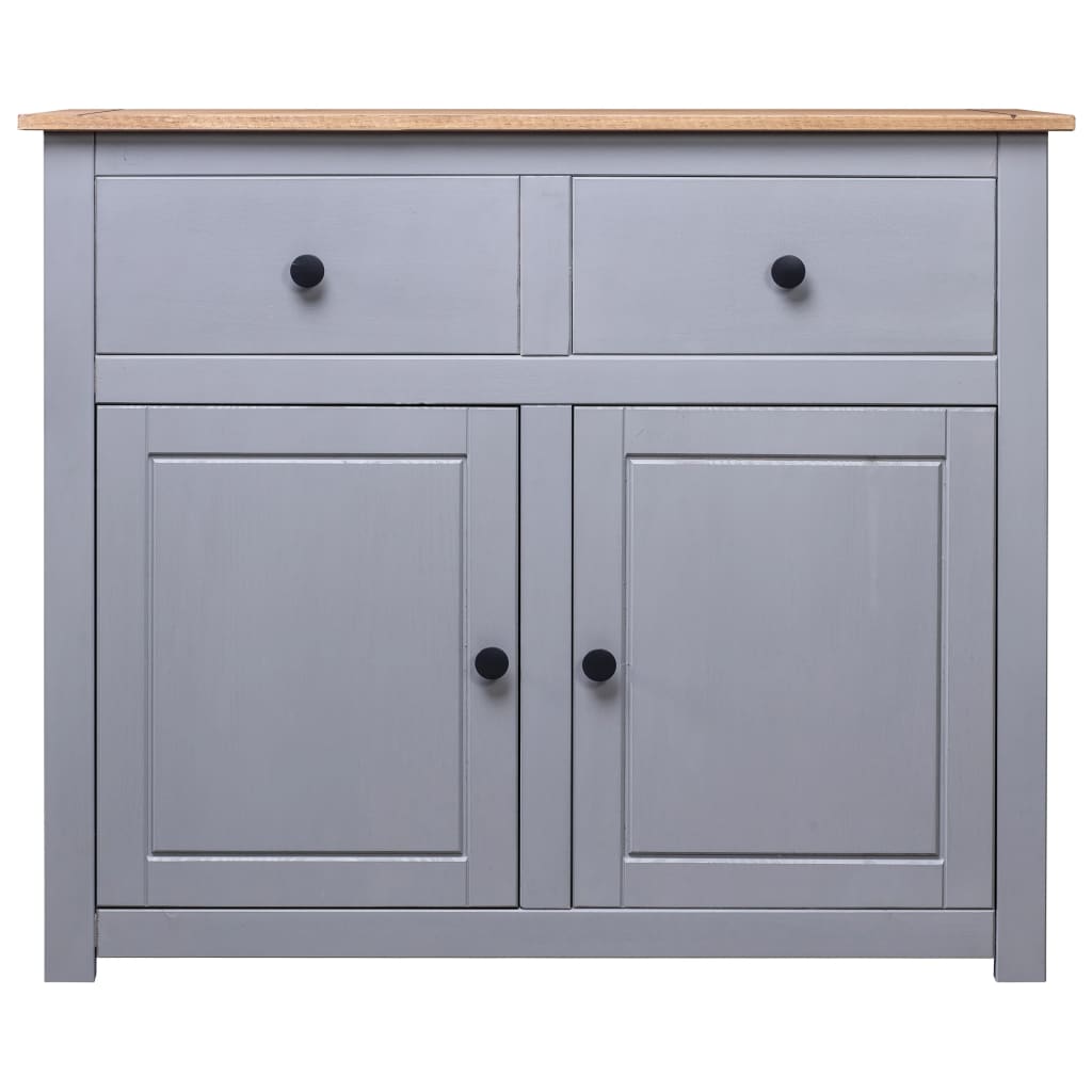 Sideboard Grau 93x40x80 cm Kiefernholz Panama