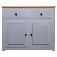 Thumbnail for Sideboard Grau 93x40x80 cm Kiefernholz Panama