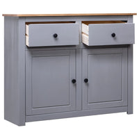 Thumbnail for Sideboard Grau 93x40x80 cm Kiefernholz Panama