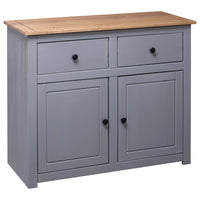 Thumbnail for Sideboard Grau 93x40x80 cm Kiefernholz Panama
