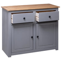 Thumbnail for Sideboard Grau 93x40x80 cm Kiefernholz Panama