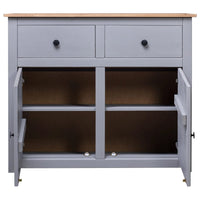 Thumbnail for Sideboard Grau 93x40x80 cm Kiefernholz Panama