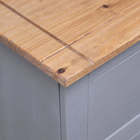 Thumbnail for Sideboard Grau 93x40x80 cm Kiefernholz Panama
