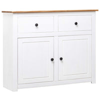 Thumbnail for Sideboard Weiß 93x40x80 cm Kiefernholz Panama