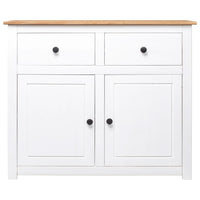 Thumbnail for Sideboard Weiß 93x40x80 cm Kiefernholz Panama