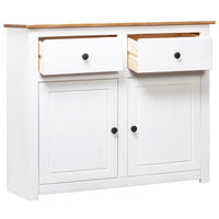 Thumbnail for Sideboard Weiß 93x40x80 cm Kiefernholz Panama