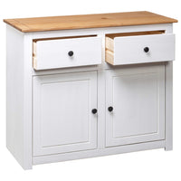 Thumbnail for Sideboard Weiß 93x40x80 cm Kiefernholz Panama