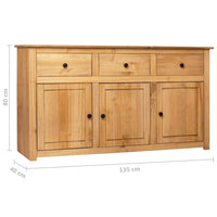 Thumbnail for Sideboard 135 x 40 x 80 cm Massivholz Panama-Kiefer