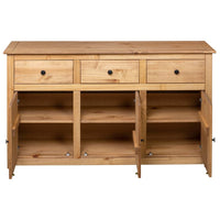 Thumbnail for Sideboard 135 x 40 x 80 cm Massivholz Panama-Kiefer