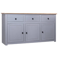 Thumbnail for Sideboard Grau 135x40x80 cm Kiefernholz Panama
