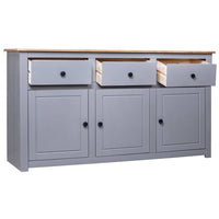 Thumbnail for Sideboard Grau 135x40x80 cm Kiefernholz Panama