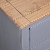 Thumbnail for Sideboard Grau 135x40x80 cm Kiefernholz Panama