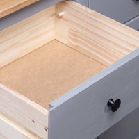 Thumbnail for Sideboard Grau 135x40x80 cm Kiefernholz Panama