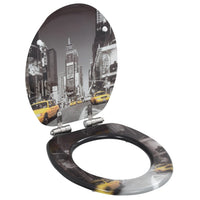 Thumbnail for Toilettensitze 2 Stk. mit Soft-Close-Deckel MDF New York-Design