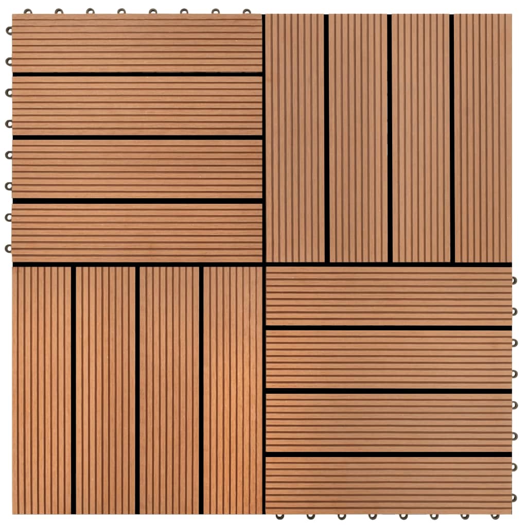 22 Stk. Terrassenfliesen 30 x 30 cm 2 qm WPC Braun