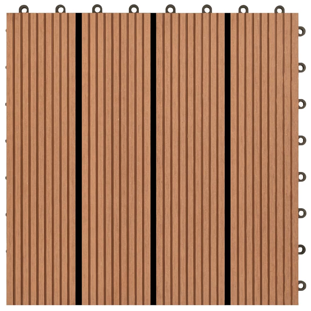 22 Stk. Terrassenfliesen 30 x 30 cm 2 qm WPC Braun