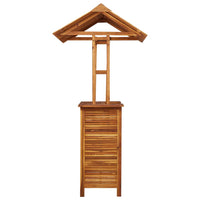 Thumbnail for Outdoor-Bartisch mit Dach 113x106x217 cm Akazie Massivholz