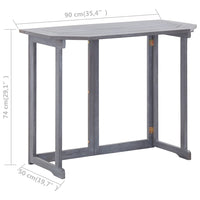 Thumbnail for Balkontisch Klappbar 90x50x74 cm Massivholz Akazie