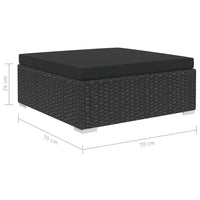 Thumbnail for 6-tlg. Garten-Lounge-Set mit Kissen Poly Rattan Schwarz