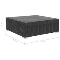 Thumbnail for 6-tlg. Garten-Lounge-Set mit Kissen Poly Rattan Schwarz