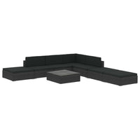 Thumbnail for 8-tlg. Garten-Lounge-Set mit Auflagen Poly Rattan Schwarz