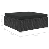 Thumbnail for 8-tlg. Garten-Lounge-Set mit Auflagen Poly Rattan Schwarz